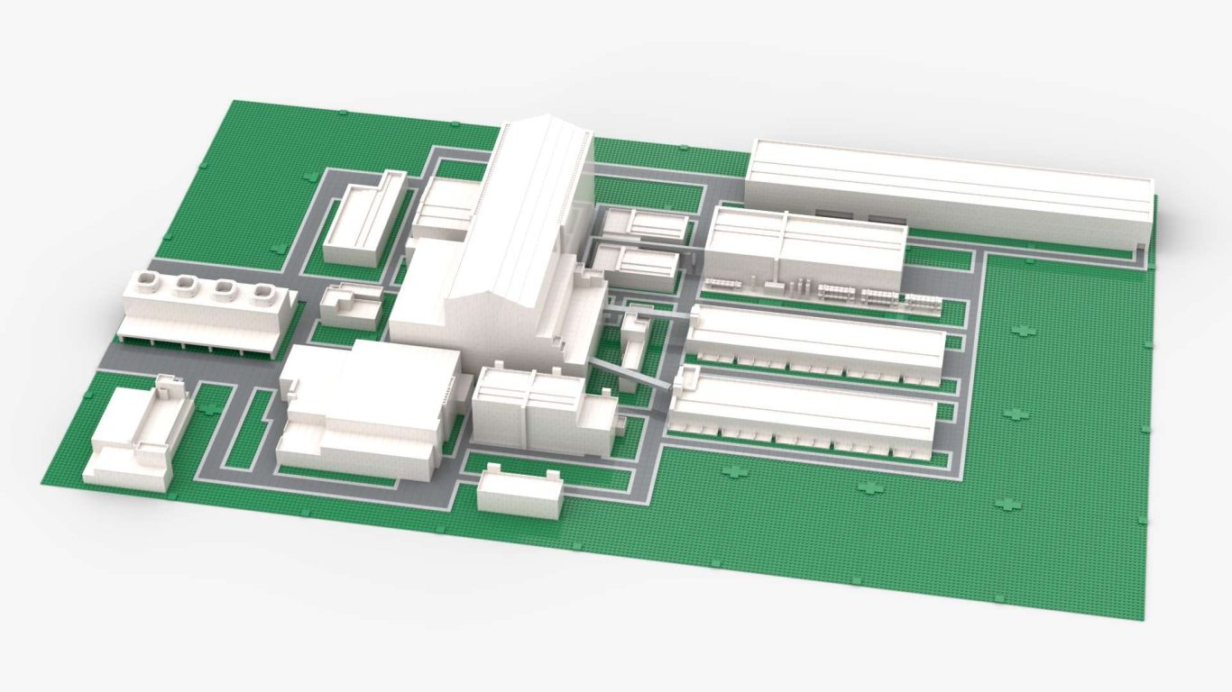 Maqueta Fusion for Energie realizada con piezas tipo lego