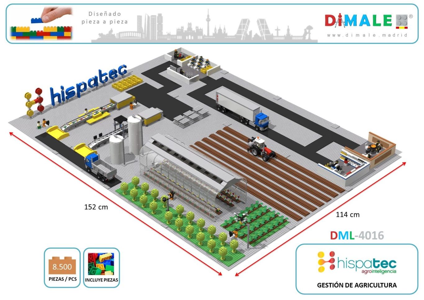 MOC Hispatec of management systems in agriculture made with Lego pieces